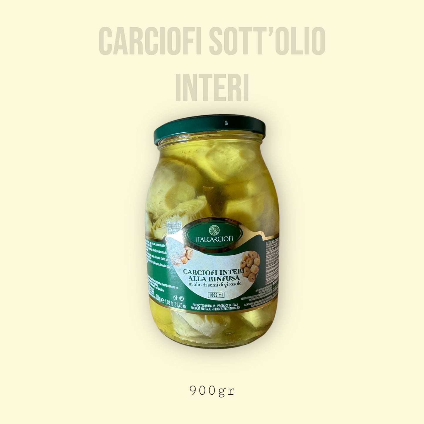 Carciofi Interi sott'olio 1kg